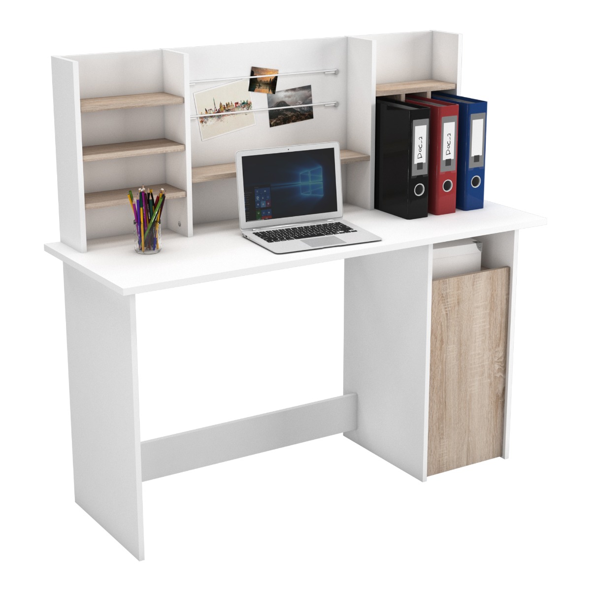 Flair Ambre Office Desk Oak & White