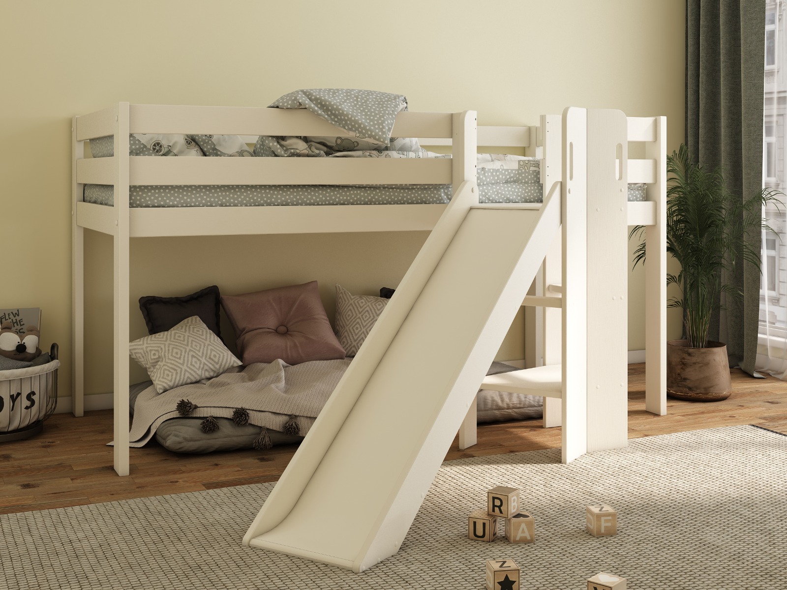 Noomi Sofie Slide Mid Sleeper Bed (FSC-Certified)