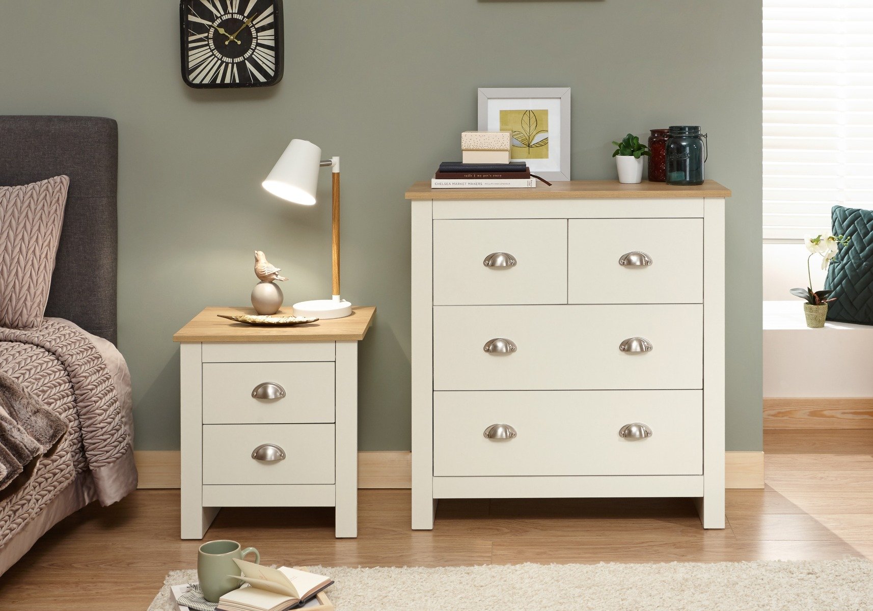 Beige chest of drawers