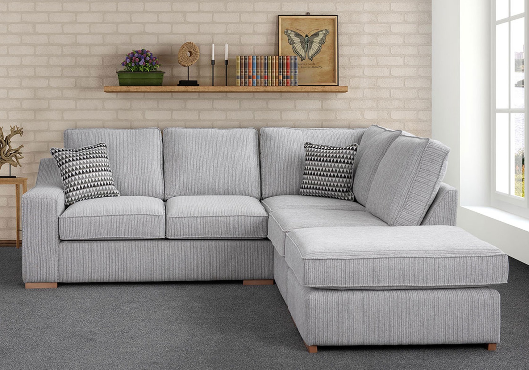 Grey corner sofa