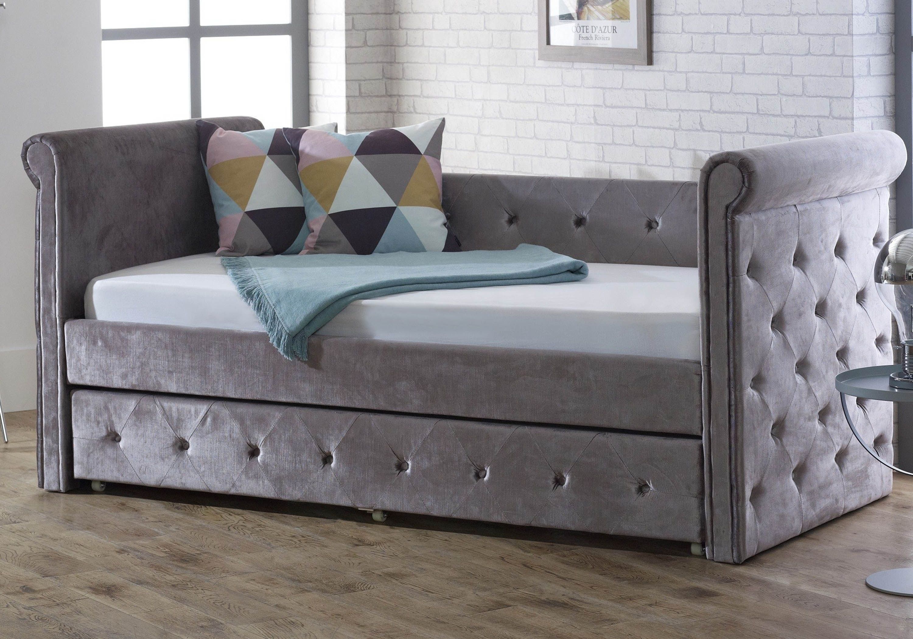 Limelight Zodiac Fabric Daybed With Trundle Silver