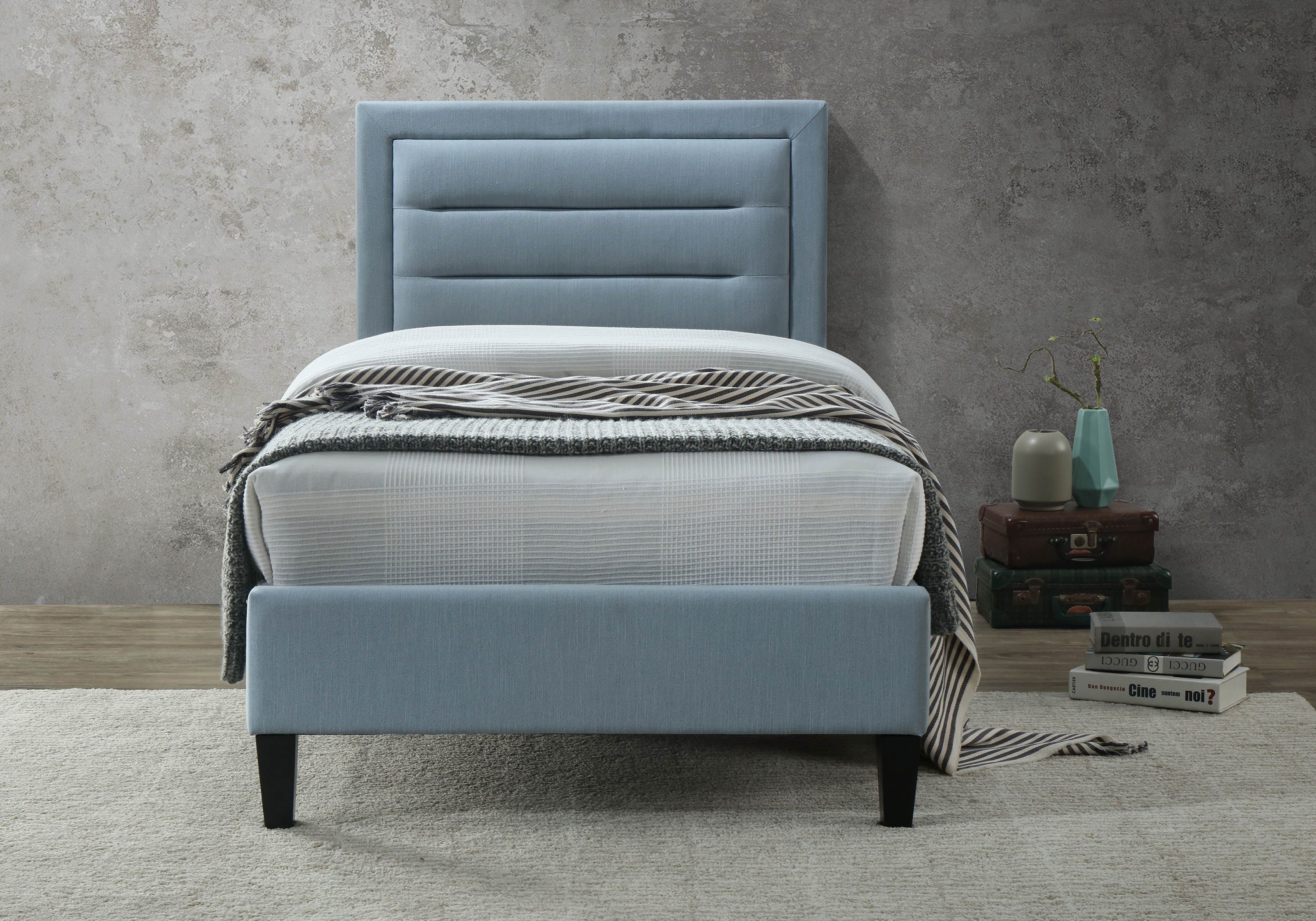 Limelight Picasso Blue Fabric Bed Frame