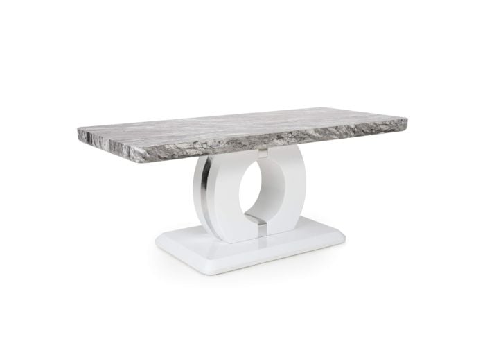 Flair Neptune Marble Effect Grey/White Coffee Table