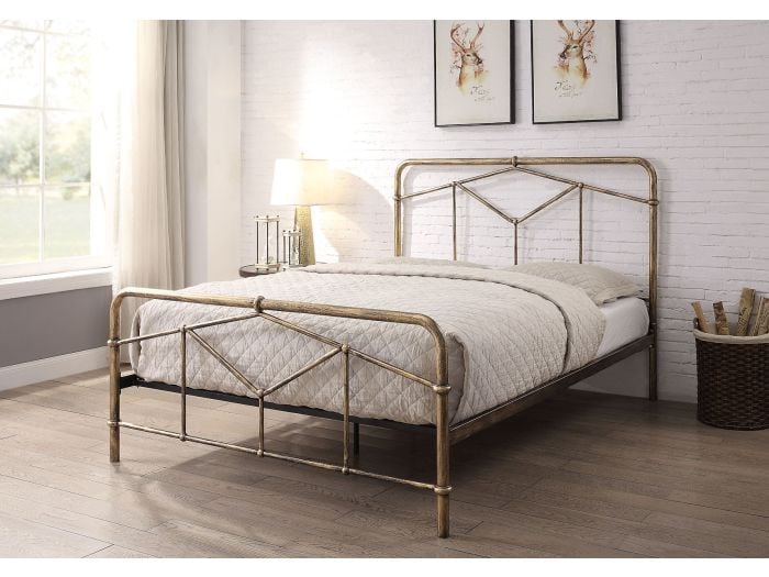 Flintshire Furniture Axton Antique Bronze Metal Bed Frame