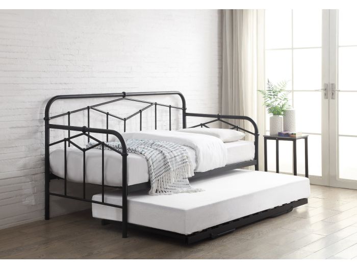 Flintshire Furniture Axton Black Metal Day Bed
