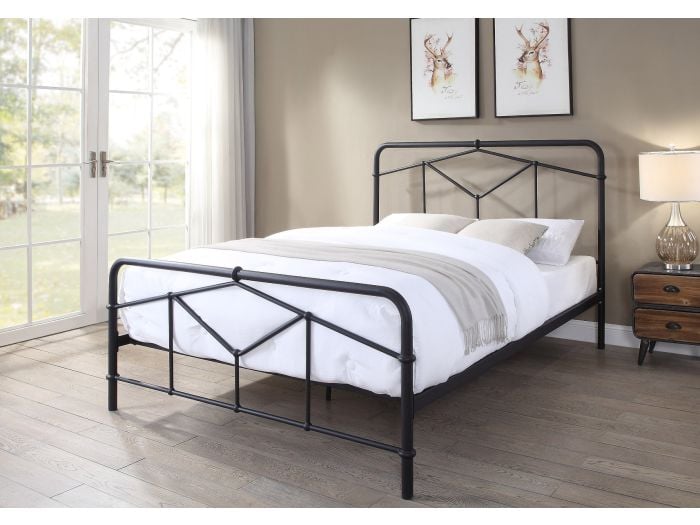 Flintshire Furniture Axton Black Metal Bed Frame