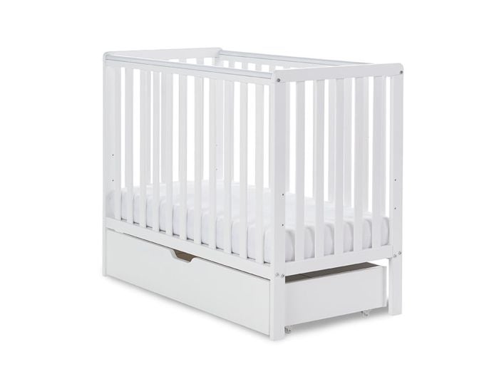 Obaby Bantam Space Saver Cot & Under Drawer - White
