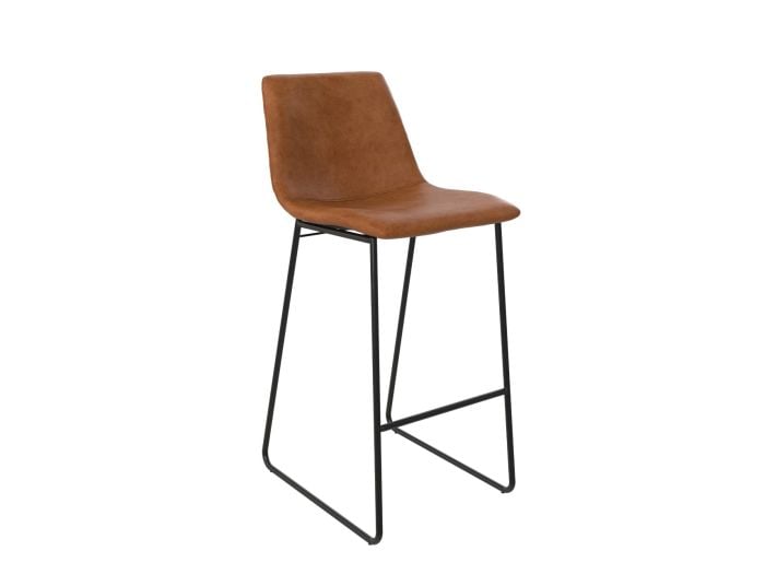 Dorel Bowden Upholstered Moulded Barstool Caramel Maple
