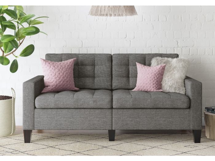 Dorel Bowie 2 Seater Sofa Grey Linen
