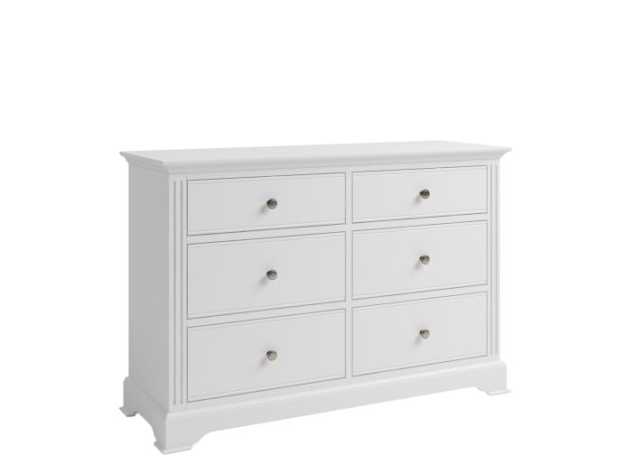 Snooze White Wooden 6 Drawer Chest
