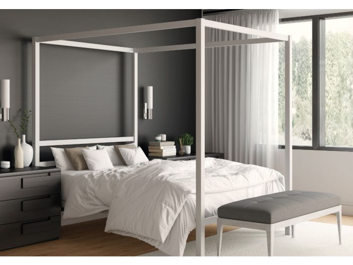 Dorel Modern Metal Canopy Bed
