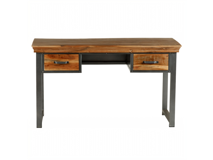 Indian Hub Metropolis Industrial 2 Drawer Writing Desk