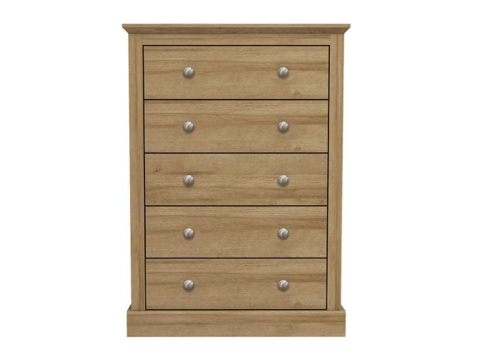 LPD Devon Oak 5 Drawer Chest
