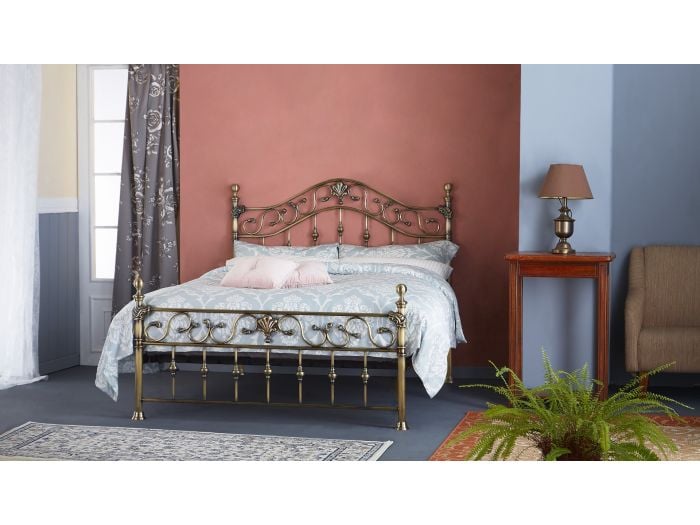 Harmony Elizabeth With Crystal Finials Metal Bedframe