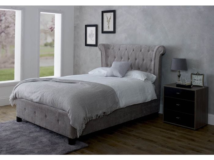 Limelight Epsilon Fabric Bed Frame in Mink