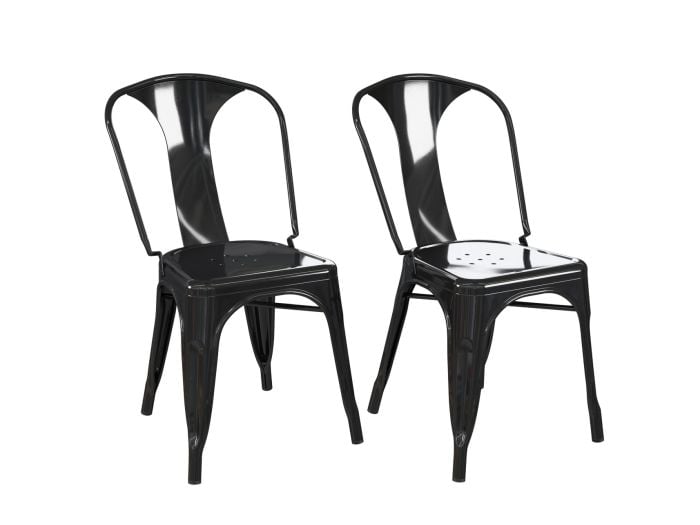 Dorel Finn Metal Dining Chairs Set of 2