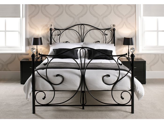 LPD Florence Black Metal Bed Frame