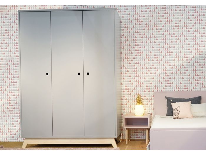 Mathy by Bols Madavin 3 Door Wardrobe with Natural Legs 