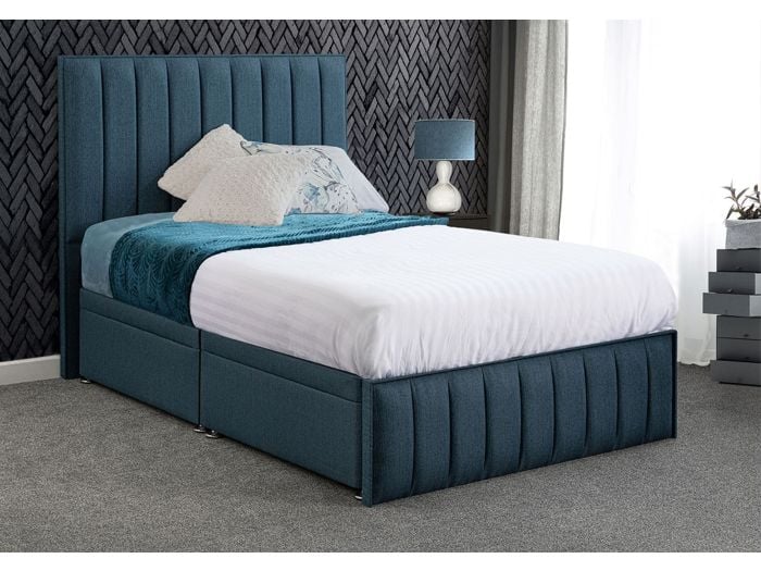 Sweet Dreams Harmony Fabric Divan Bed Frame Elegant design available in 4 sizes and 12 fabrics drawer and ottoman options