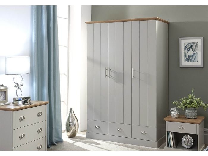 GFW Kendal 3 Door 3 Drawer Wardrobe
