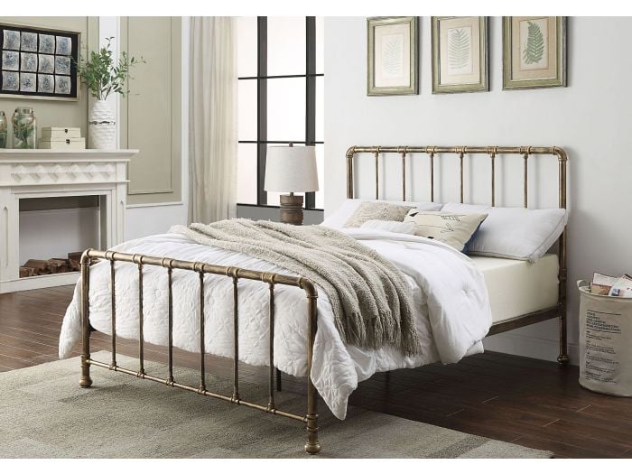 Flintshire Furniture Kinnerton Antique Bronze Metal Bed Frame
