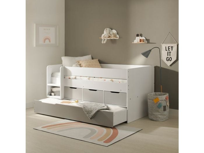 Flair Lars Low Cabin Bed with Trundle and Storage Drawers
