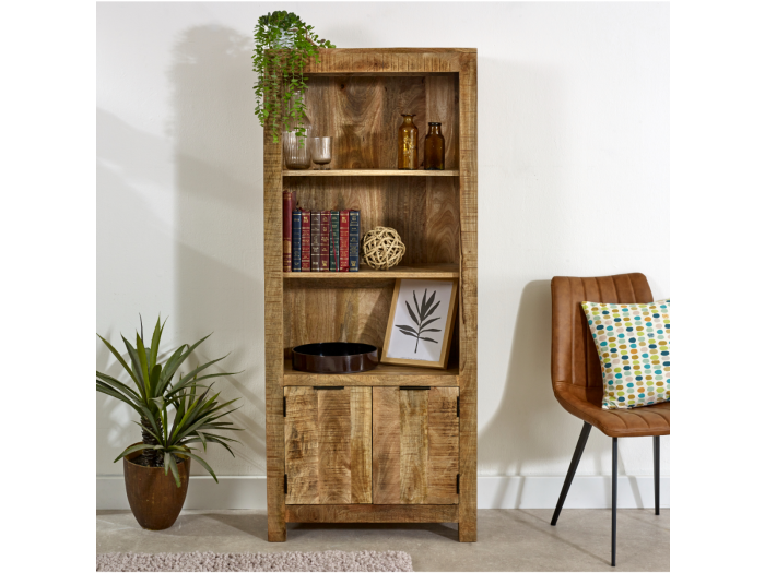 Indian Hub Surrey Solid Wood Bookcase With Doors