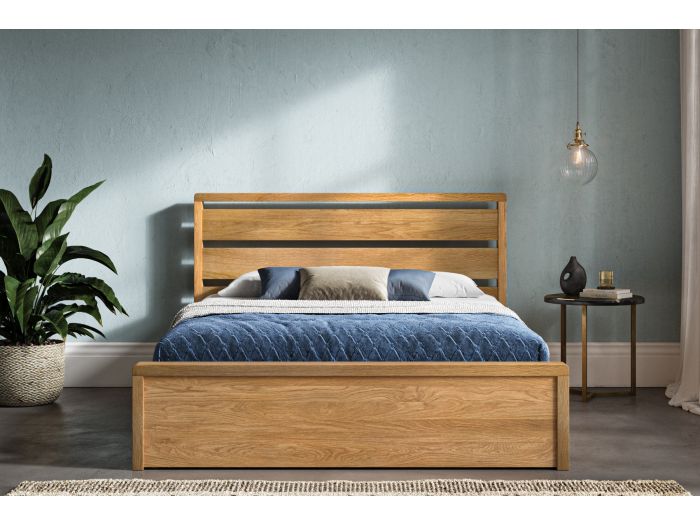 Emporia Beds Modena Oak Ottoman Bed Frame 