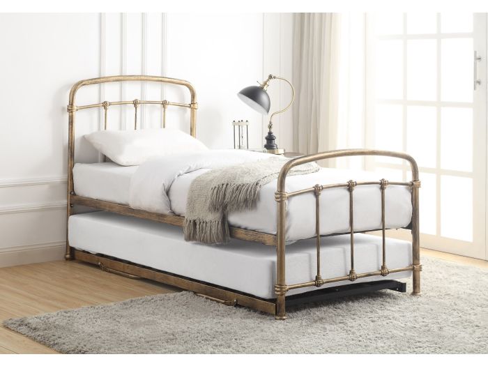 Flintshire Furniture Mostyn Antique Bronze Metal Guest Bed