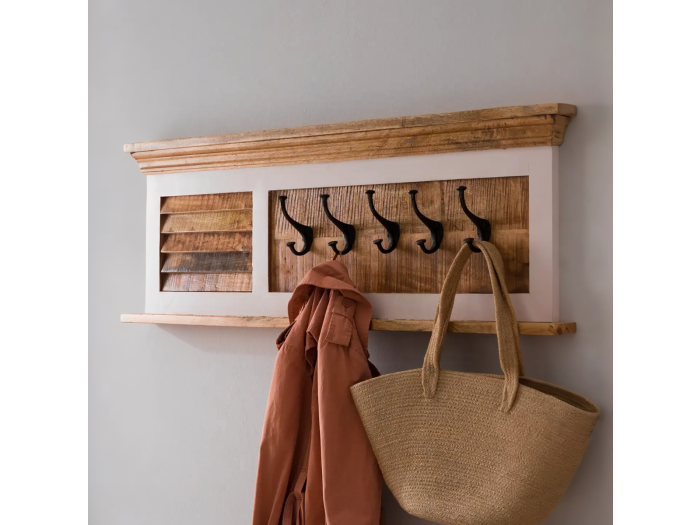 Indian Hub Alfie Wood Hook/Coat Hanger Wall