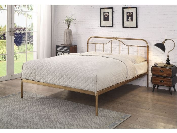  Flintshire Furniture Oakenholt Antique Bronze Bed Frame 