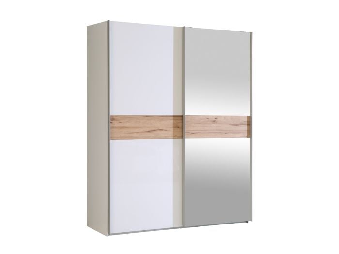 Flair Tess Sliding Wardrobe White/Mirror