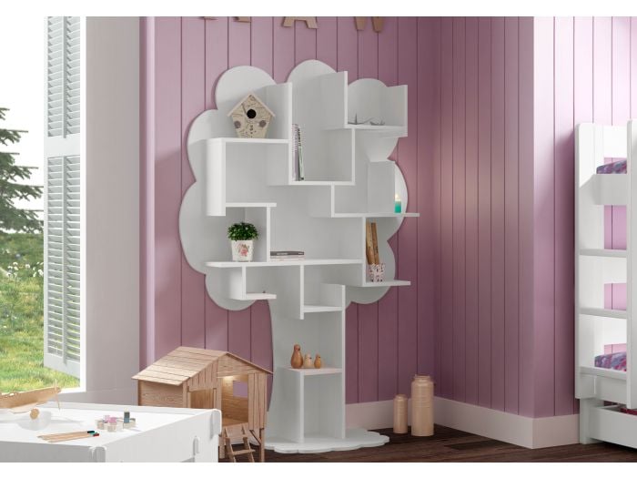 Louane Tree Bookcase - White