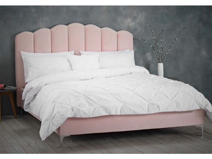 LPD Willow Pink Velvet Bed Frame