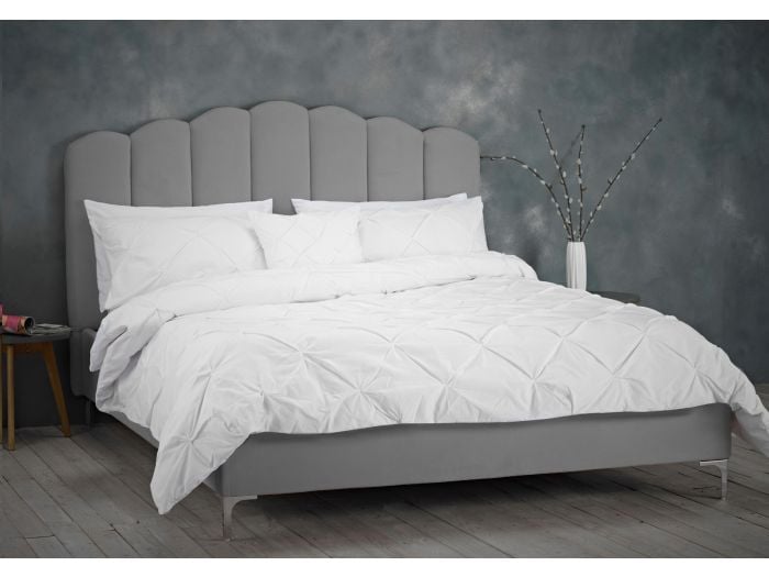 LPD Willow Silver Velvet Bed Frame