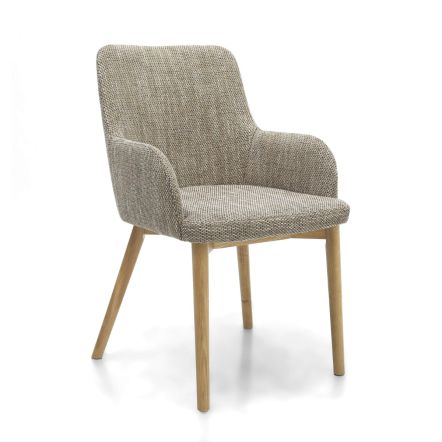 Flair Sidcup Tweed Oatmeal Dining Chair (Pair)