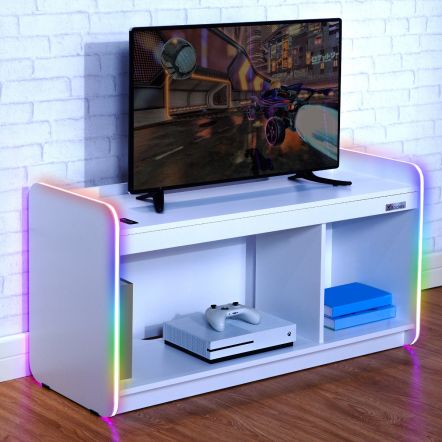 X Rocker Electra TV Media Cabinet - LED Lighting - White
