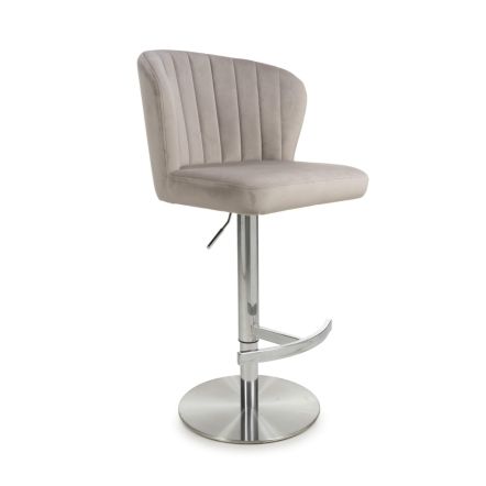 Flair Sigma Brushed Velvet Mink Bar Stool