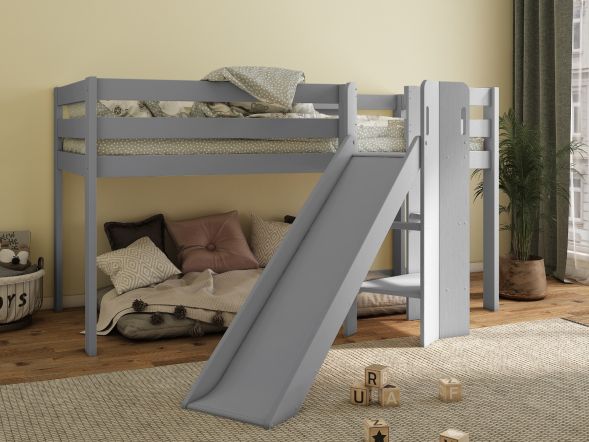 Noomi Sofie Slide Mid Sleeper Bed (FSC-Certified)-Grey
