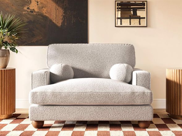 Solace+Co Addison Loveseat Beige Boucle