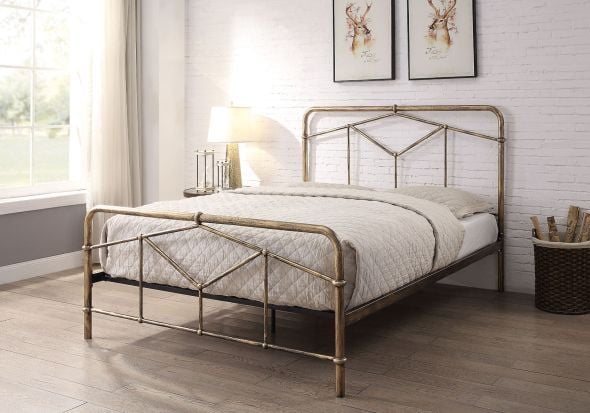 Flintshire Furniture Axton Antique Bronze Metal Bed Frame