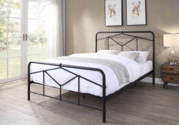 Flintshire Furniture Axton Black Metal Bed Frame