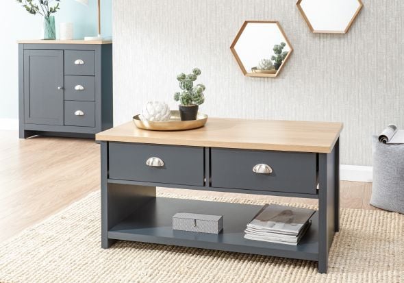 GFW Lancaster 2 Drawer Coffee Table