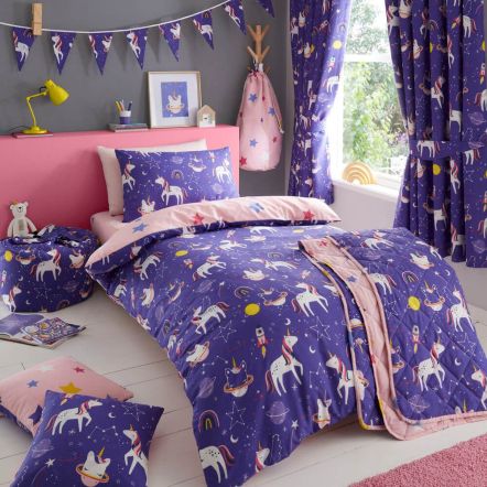 Happy Linen Co Space Unicorn Bedding