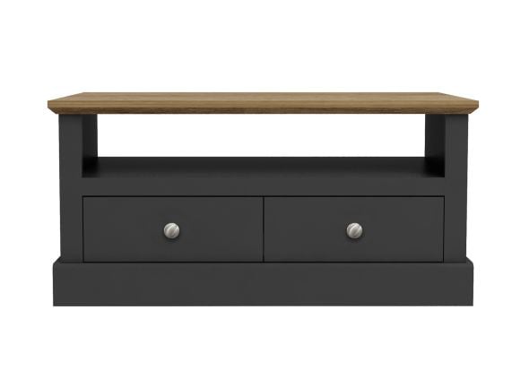 LPD Devon Charcoal & Oak 2 Drawer Coffee Table