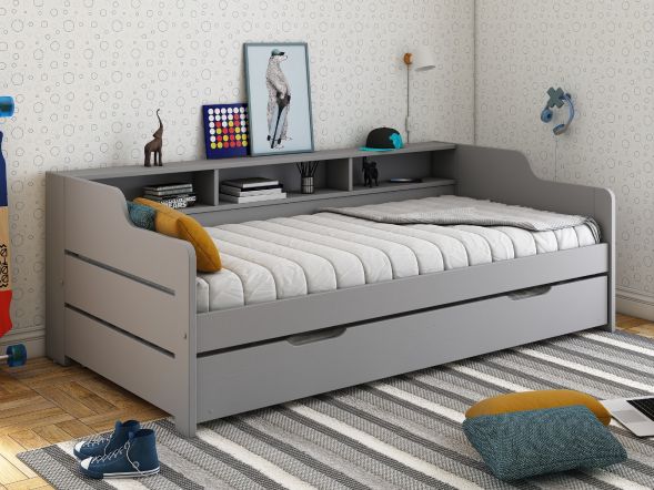 Enzo wooden guest bed Grey