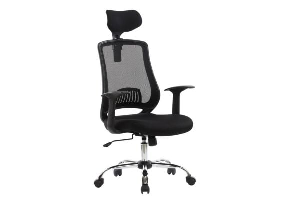 Alphason Florida Black Mesh Back Office Chair