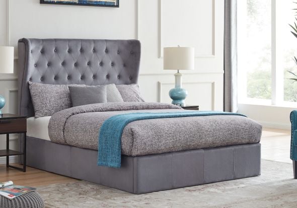 Flintshire Furniture Holway Grey Fabric Ottoman Bed Frame
