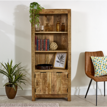 Indian Hub Surrey Solid Wood Bookcase With Doors