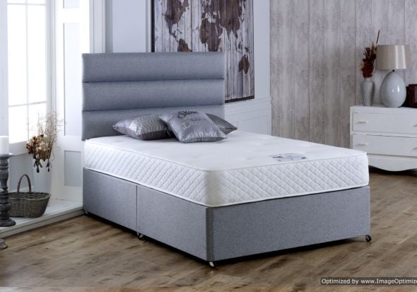 Vogue Beds Single Memory Deluxe 1000 Divan Set with 2 Drawers - CLEARANCE